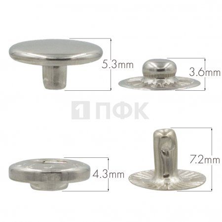 Кнопка для одежды 12,5мм Альфа нерж цв никель (уп 1440шт) STORM Кнопка для одежды 12,5мм Альфа нерж цв никель (уп 1440шт) STORM