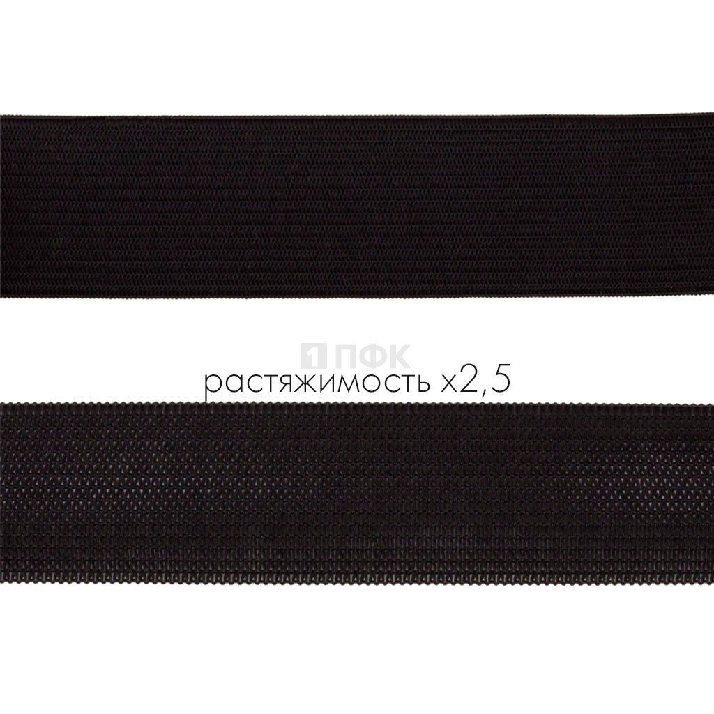 Резинка вязанная 30мм 9.99 гр/м цв черный (рул 40м/уп 400м)