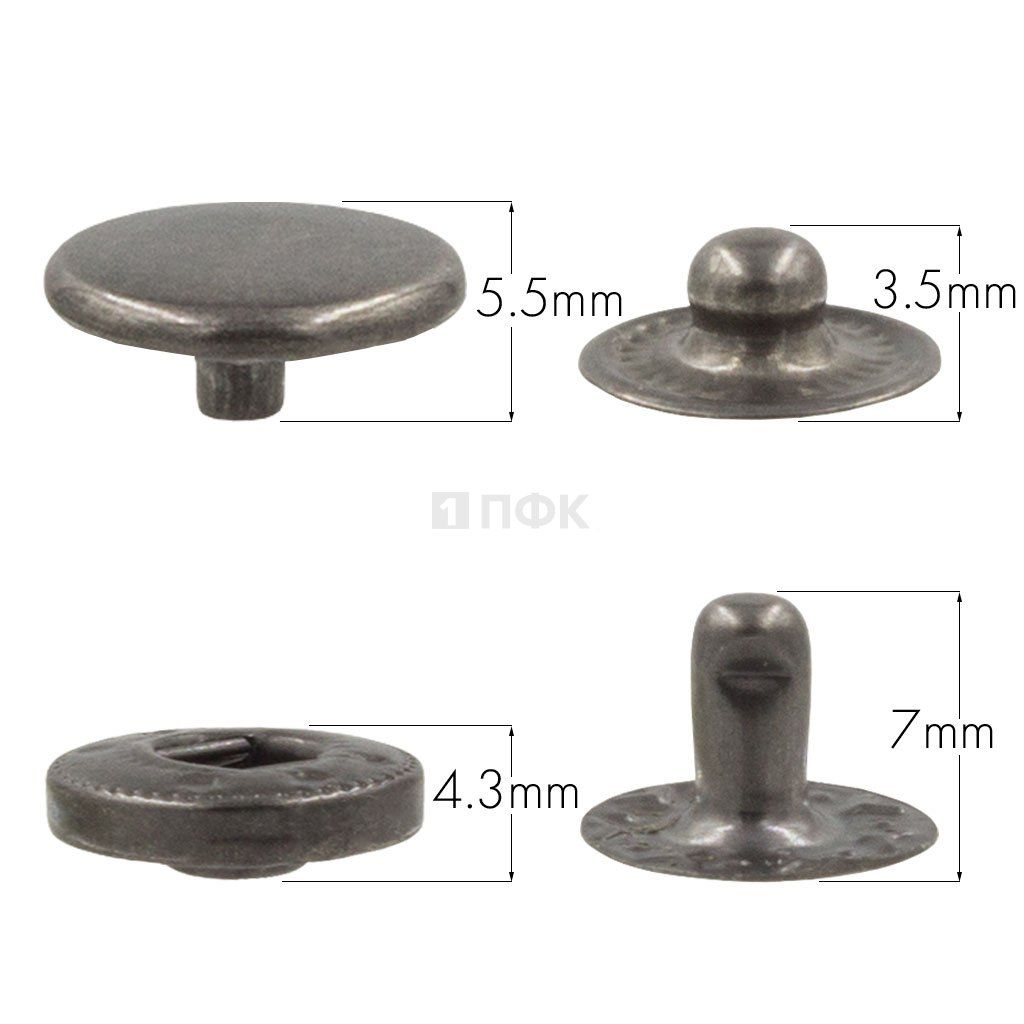 Кнопка для одежды 12,5мм Альфа сталь цв никель тем (уп 1440шт) NEW STAR — ПФКР Кнопка для одежды 12,5мм Альфа сталь цв никель тем (уп 1440шт) NEW STAR