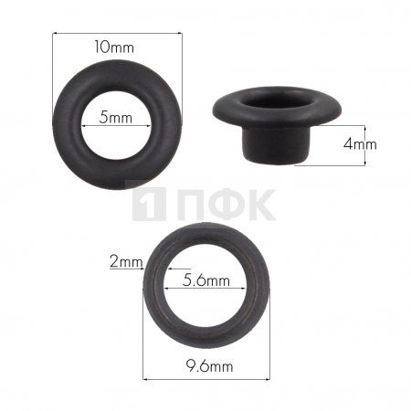 Люверсы №3 5мм латунь цв оксид (уп 5000шт)