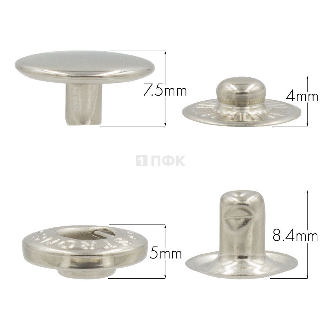 Кнопка для одежды 15мм Альфа латунь цв никель (уп 720шт) STRONG — ПФКР Кнопка для одежды 15мм Альфа латунь цв никель (уп 720шт) STRONG