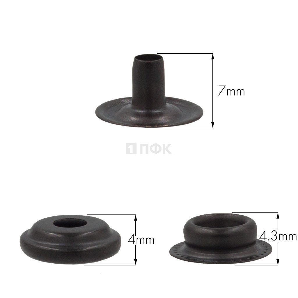 3 Части кнопки для одежды 15мм №61 сталь цв оксид (уп 720шт) NEW STAR — ПФКР 3 Части кнопки для одежды 15мм №61 сталь цв оксид (уп 720шт) NEW STAR