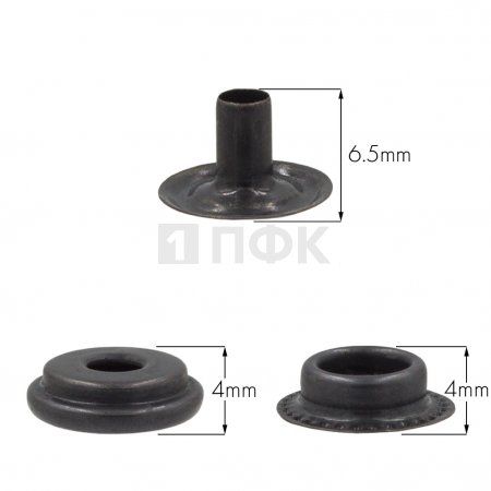 3 Части кнопки для одежды 15мм №61 нерж цв оксид (уп 720шт) NEW STAR