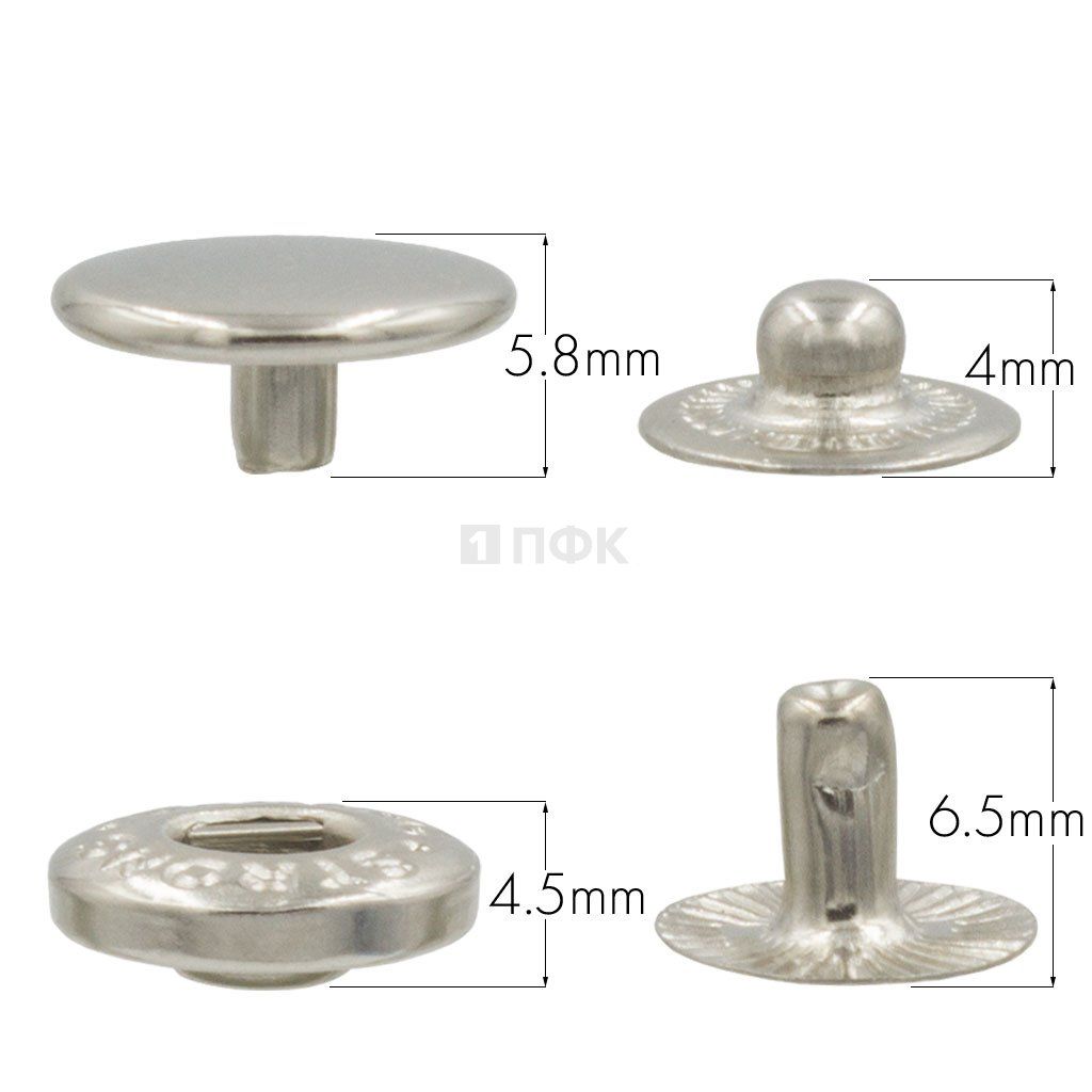 Кнопка для одежды 12,5мм Альфа сталь цв никель (уп 1440шт) STRONG — ПФКР Кнопка для одежды 12,5мм Альфа сталь цв никель (уп 1440шт) STRONG