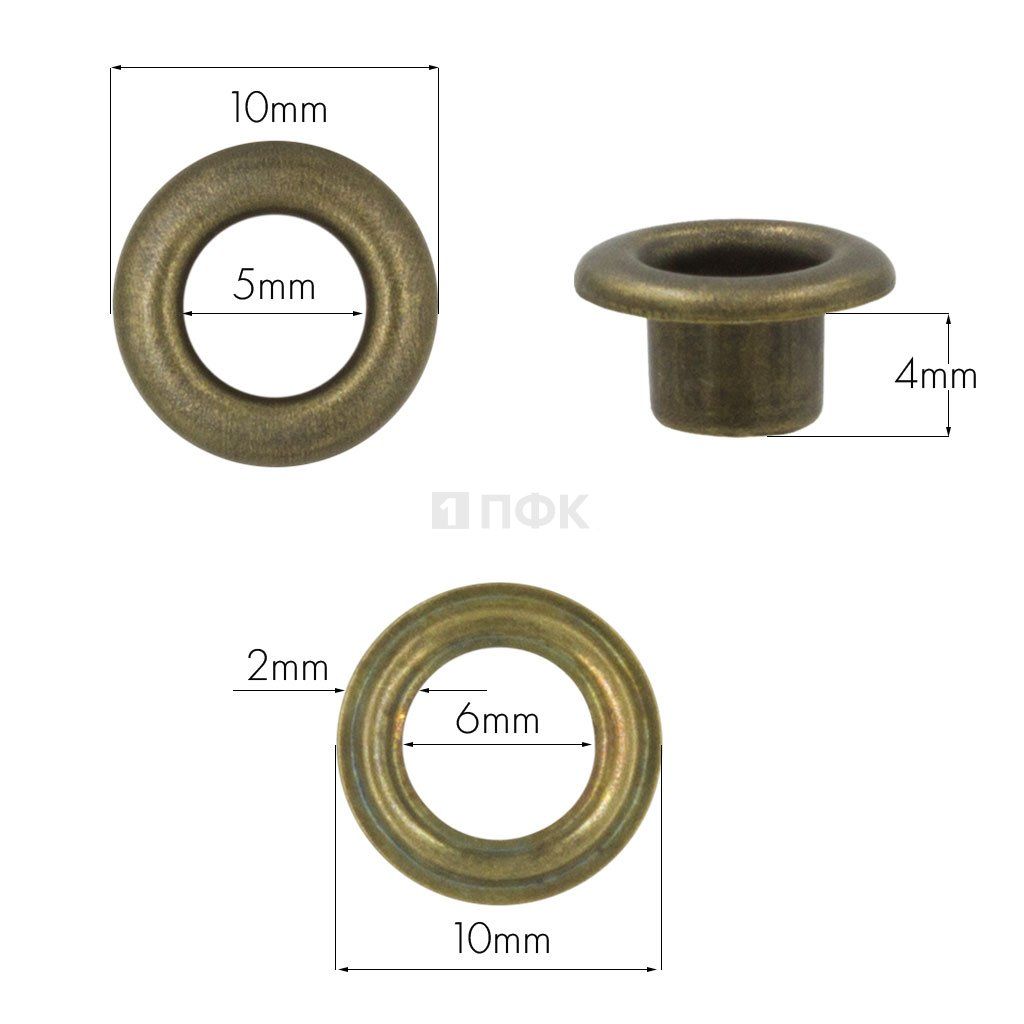 Люверсы №3 5мм сталь эконом цв антик (уп 5000шт/100000шт) — ПФКР Люверсы №3 5мм сталь эконом цв антик (уп 5000шт/100000шт)