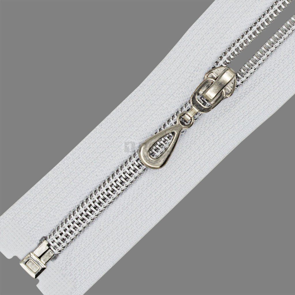 Молния спиральная (витая) тип 7 70см арт.0325 разъем цв 101 зв серебро (уп 100шт)