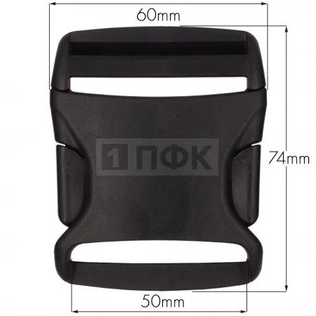 Фастекс ZF-50/1 (защелка-трезубец) ПФЛ 50мм цв черный (уп 1000шт)