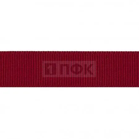 Лента репсовая (тесьма вешалочная) 15мм цв бордо (уп 50м/1500м)