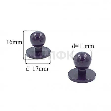 Пукля П-10 ПП 10мм цв черный (уп 1000шт)