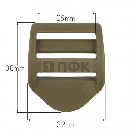 Пряжка-крыло трехщелевая U-25 ПФЛ 25мм цв койот (уп 1000шт)