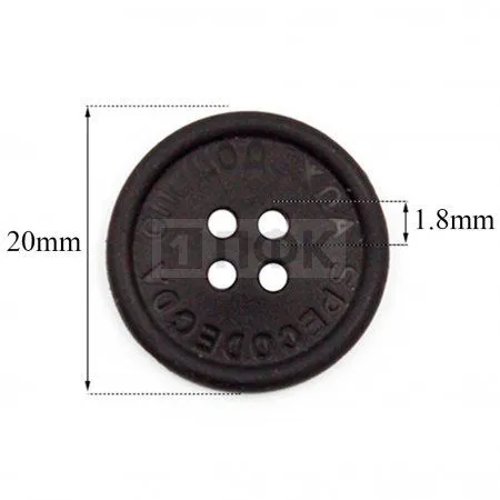 Пуговица для спецодежды ПП 20мм цв черный (уп 1000шт)