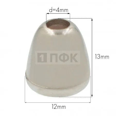 Наконечник для шнура пластик 8354 цв никель (уп 1000шт)