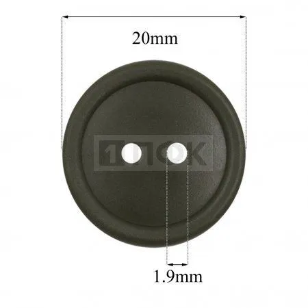Пуговица КЛ 20-2 ПП 20мм цв хаки (уп 1000шт)