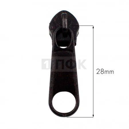 Бегунок для спиральной (витой) молнии тип 7 галант цв 322 черный (уп 200шт/4000шт) 2,5гр