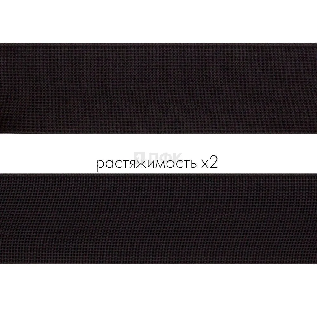 Резинка тканая 35мм 21 гр/м цв черный (уп 50м/250м)