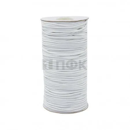 Резинка шляпная (шнур резинка) 3мм цв 101 (уп 100м)
