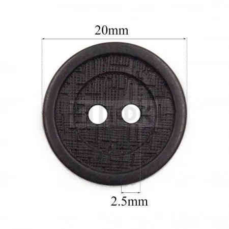 Пуговица 51870-20 ПА 20мм цв черный (уп 1000шт)