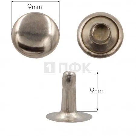 Хольнитены №33,5 9x9мм сталь цв никель (уп 2000шт)